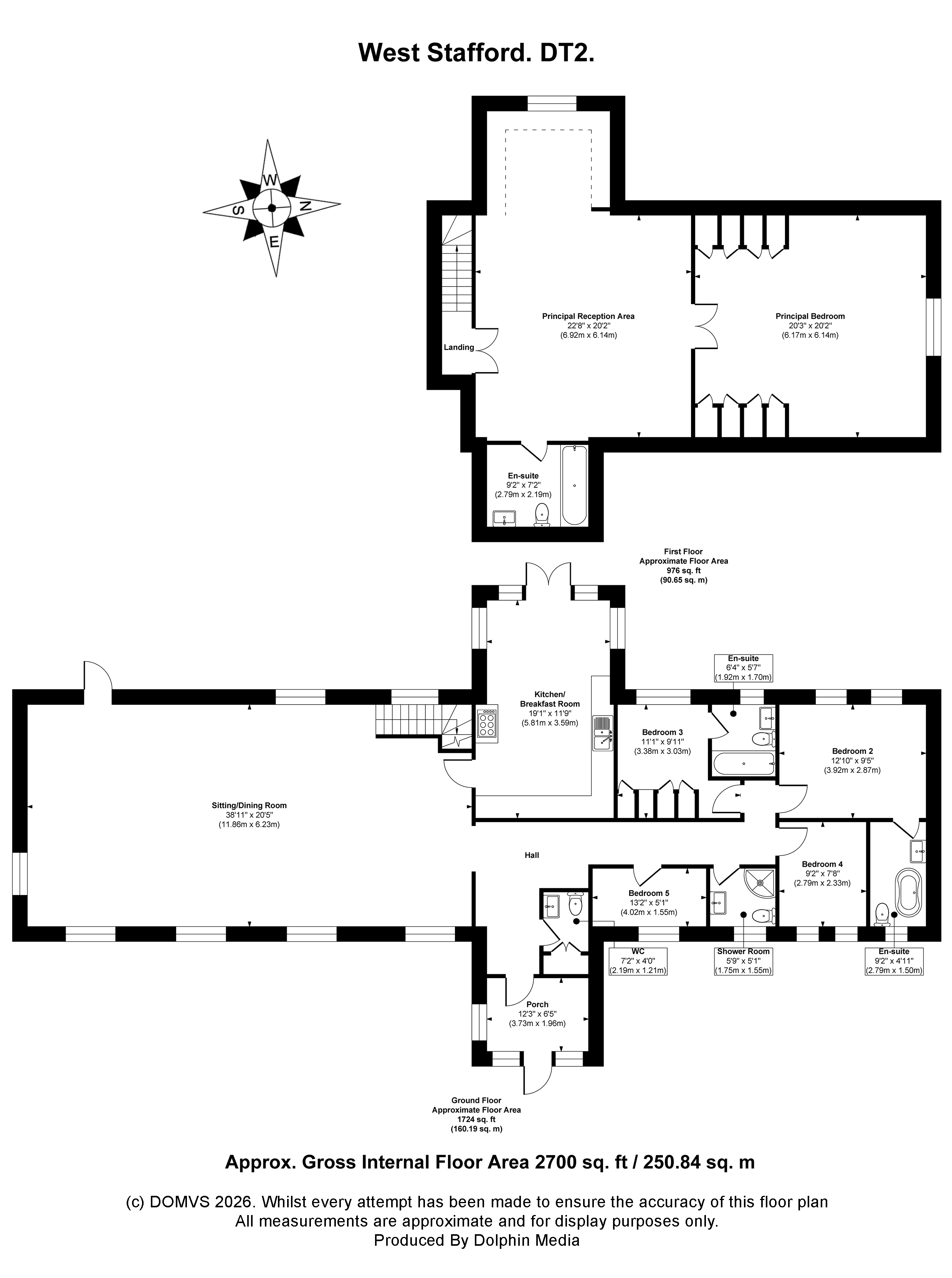 Floorplan for West Stafford, Dorchester, Dorset