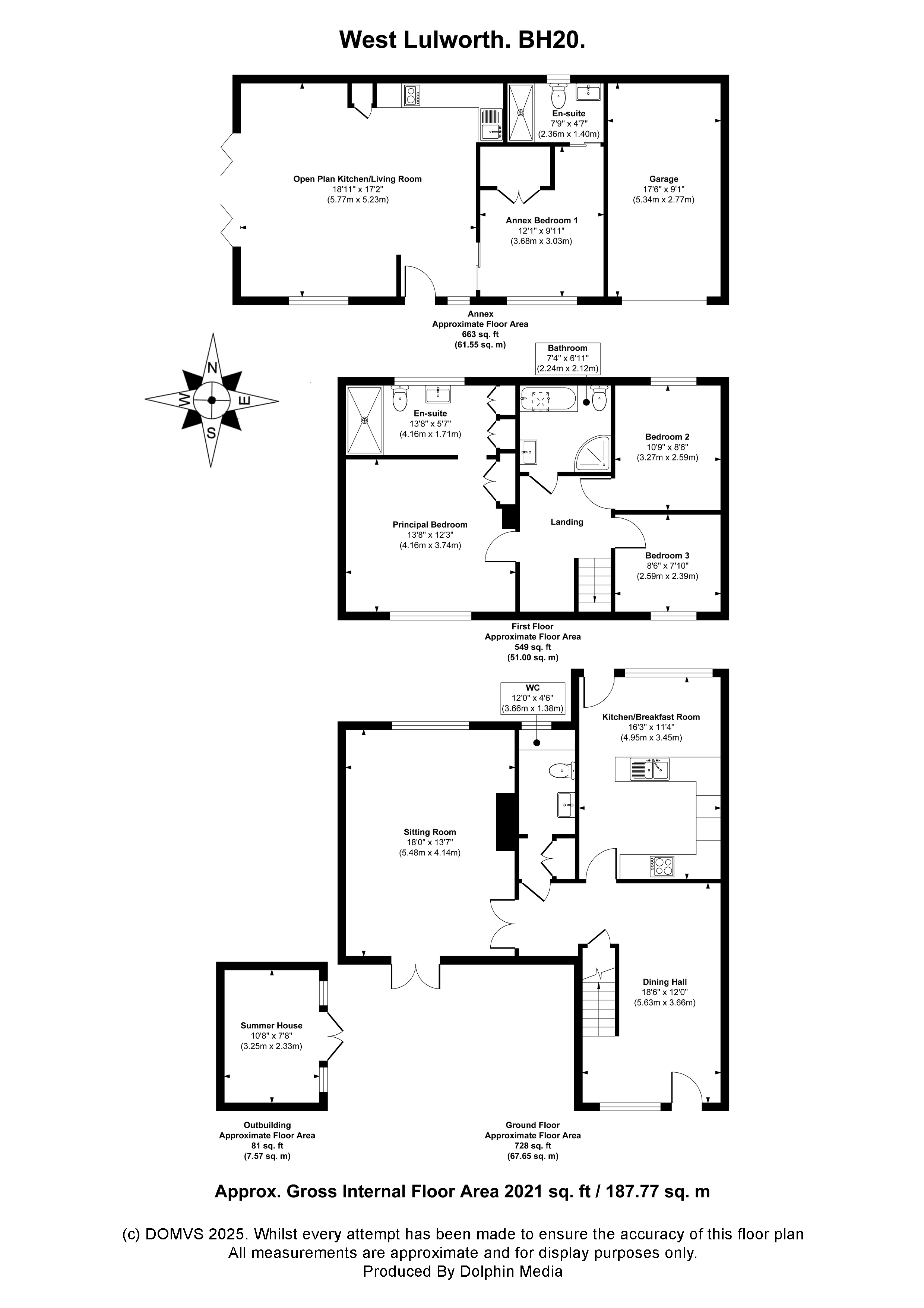 Floorplan for West Lulworth, Wareham, Dorset