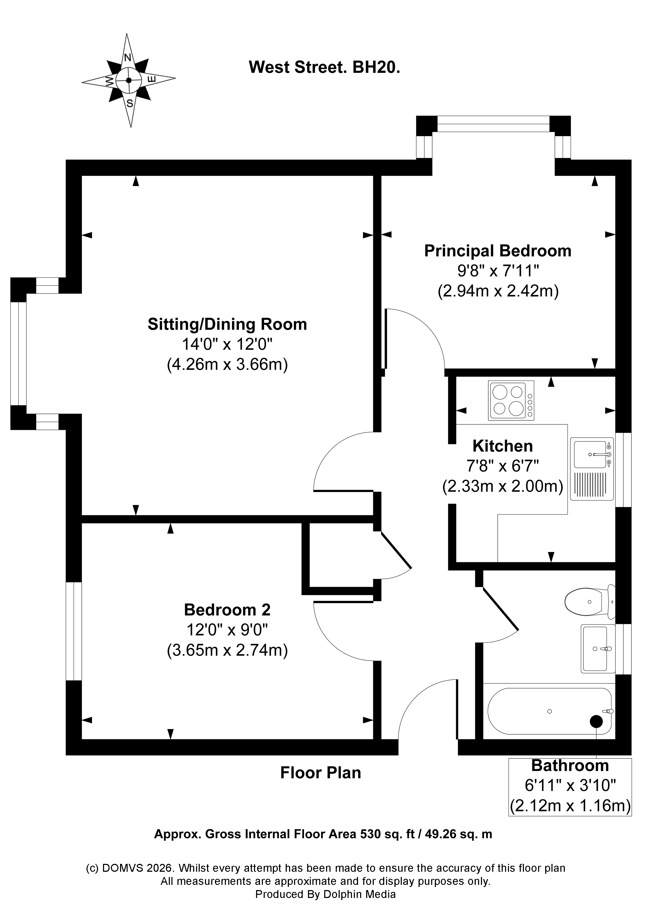 Floorplan for Wareham, Dorset