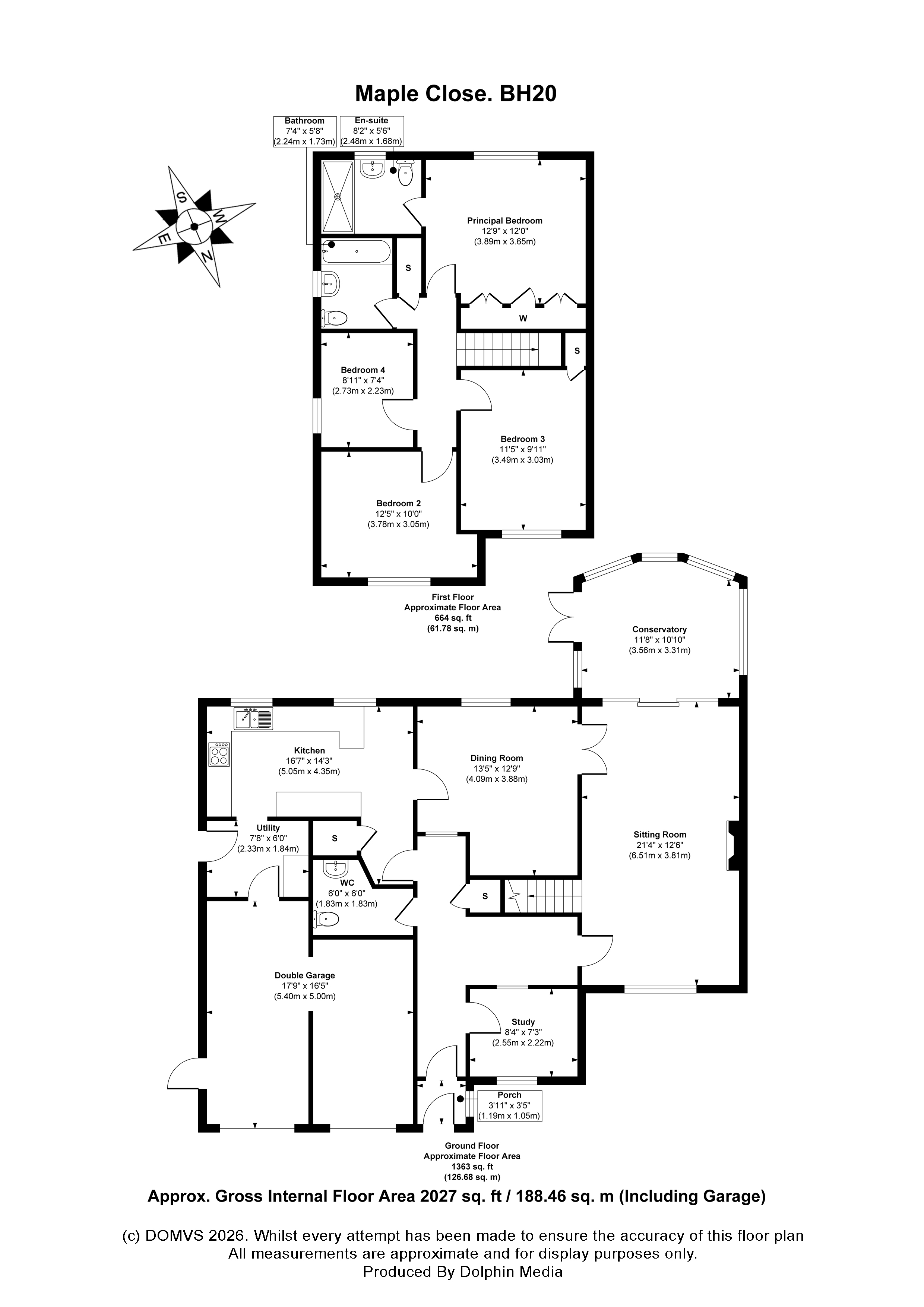 Floorplan for Sandford, Wareham, Dorset