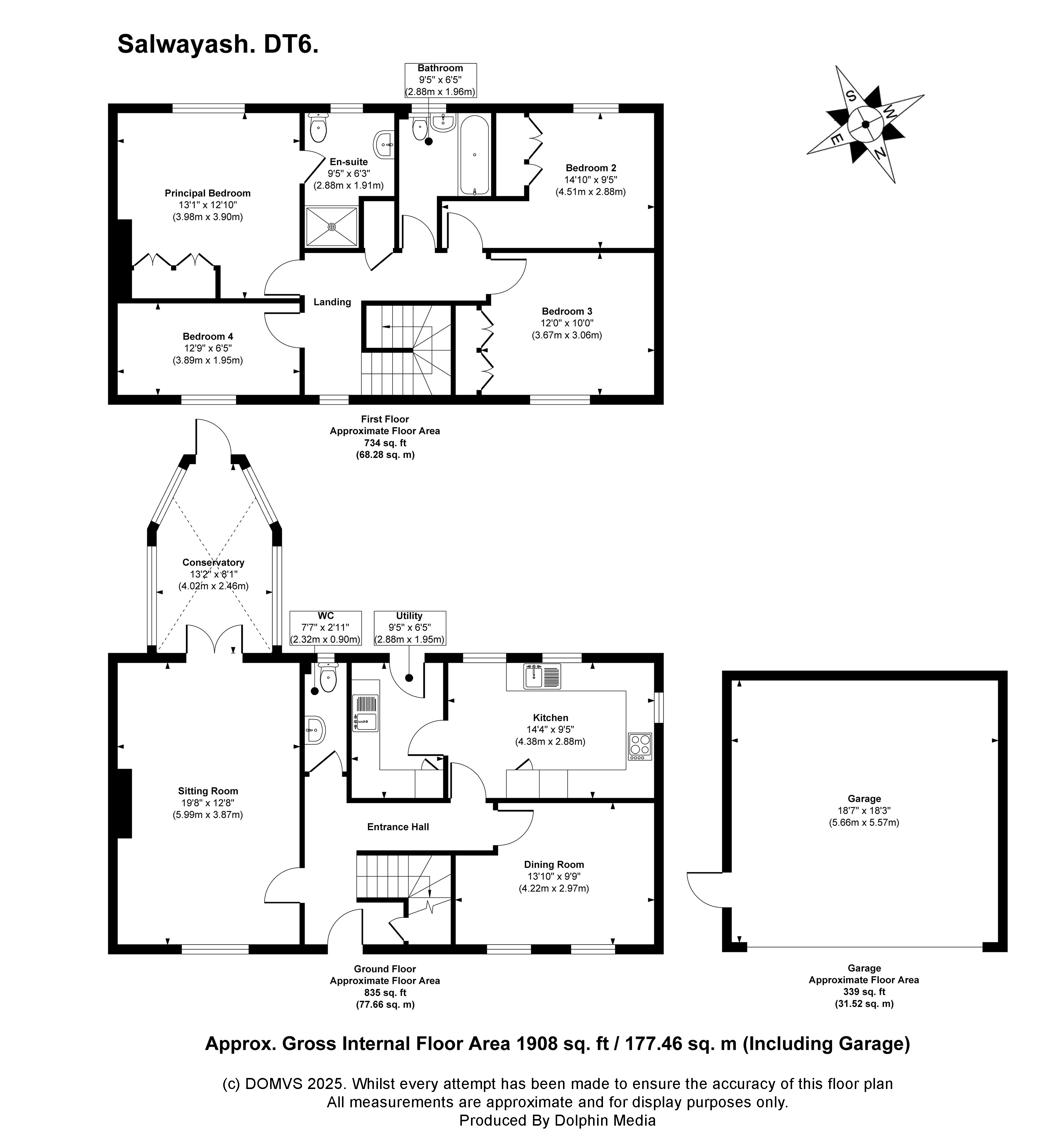 Floorplan for Salwayash, Bridport, Dorset