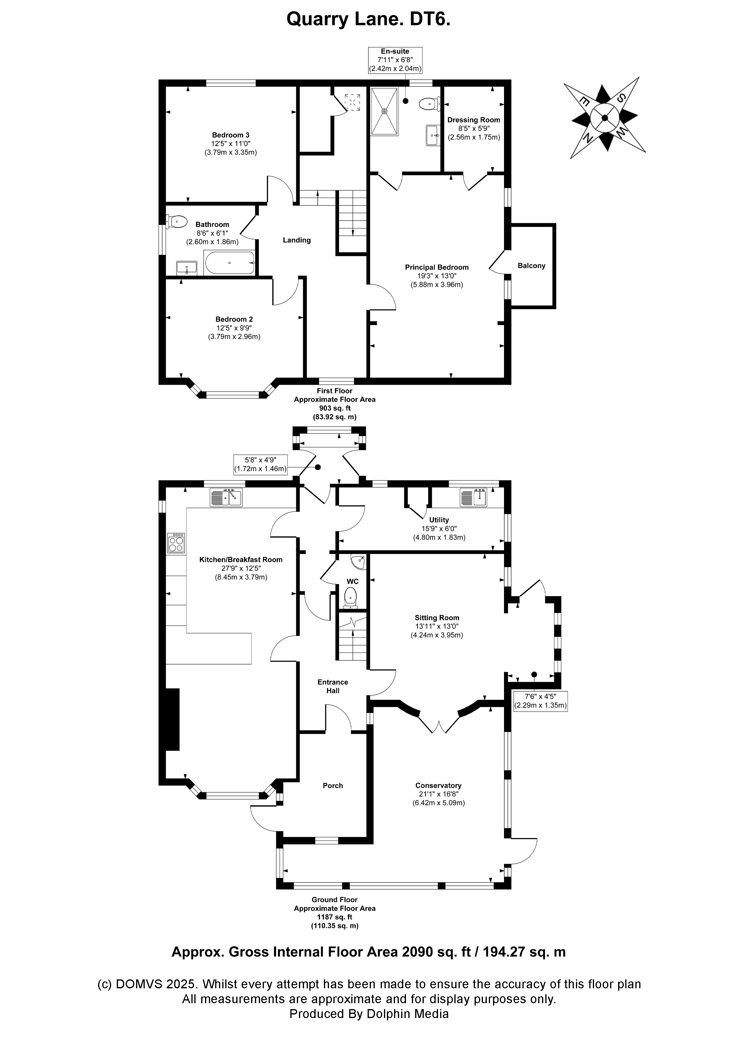 Floorplan for Bridport, Dorset