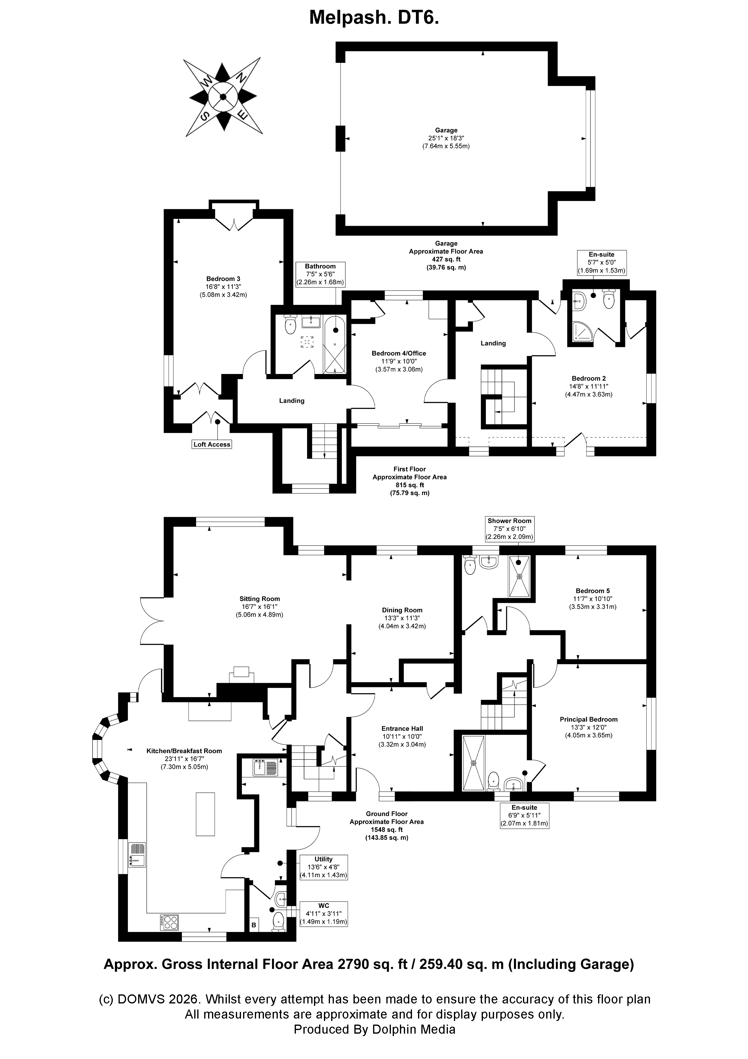 Floorplan for Melplash, Bridport, Dorset