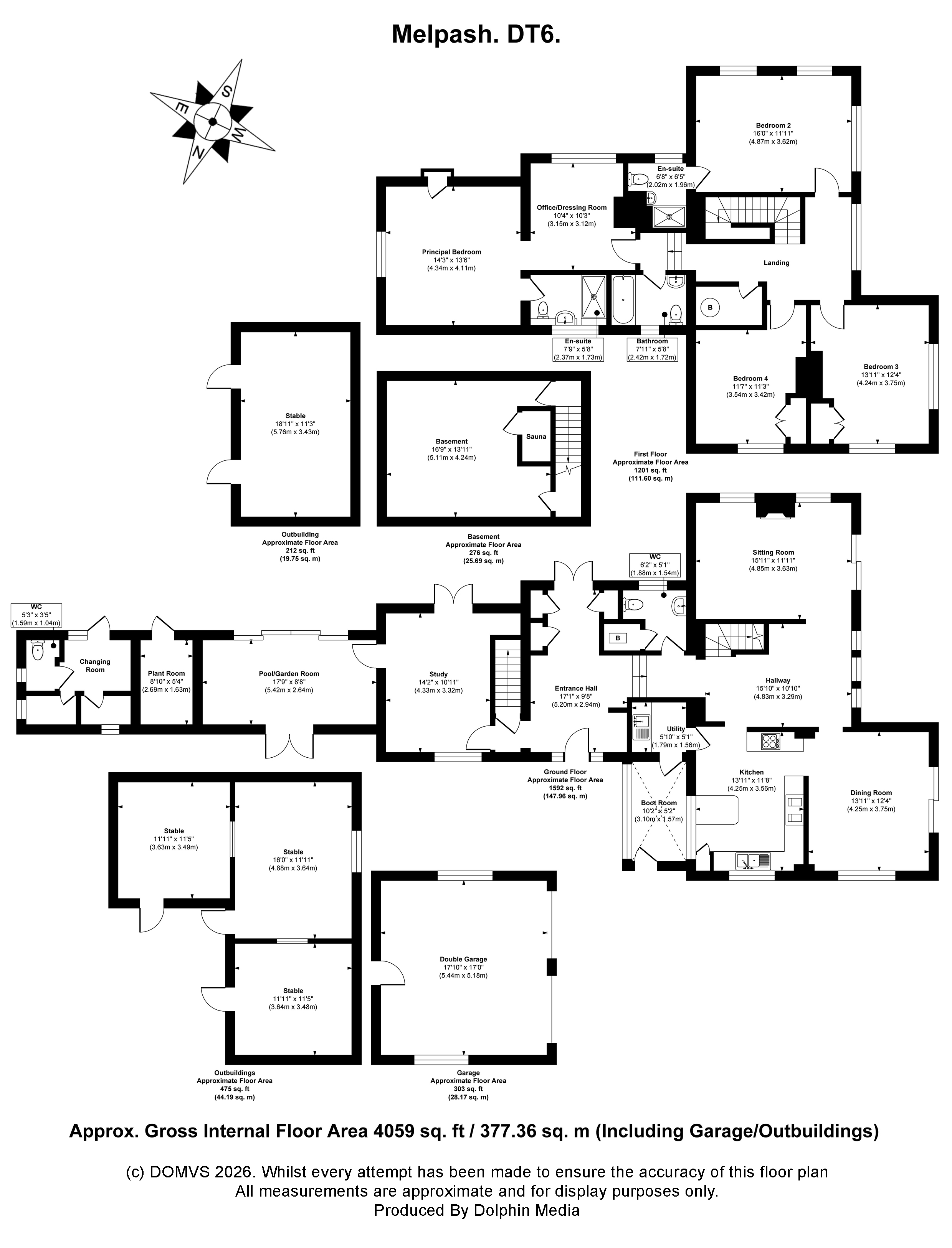 Floorplan for Melplash, Bridport, Dorset