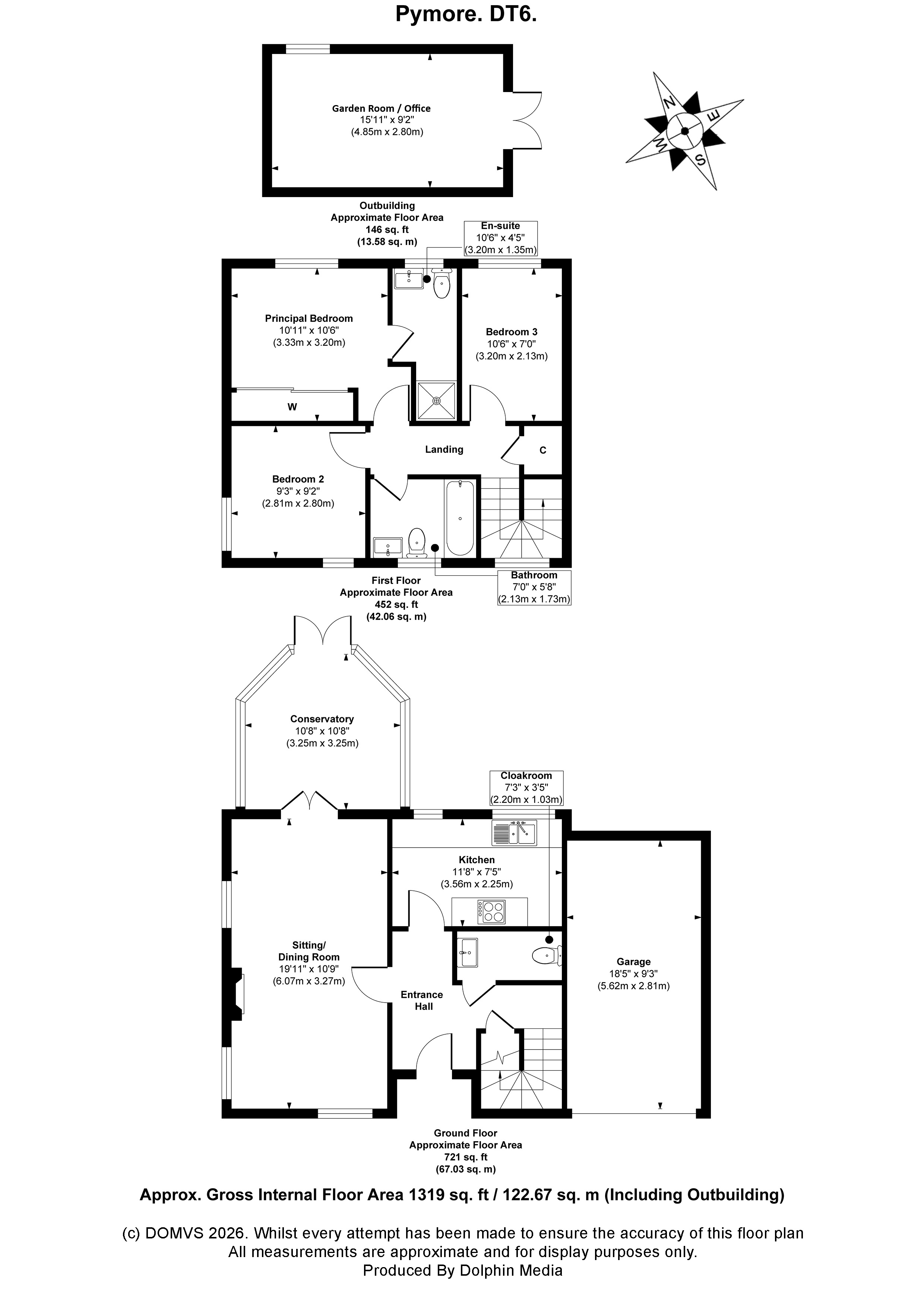 Floorplan for Pymore, Bridport