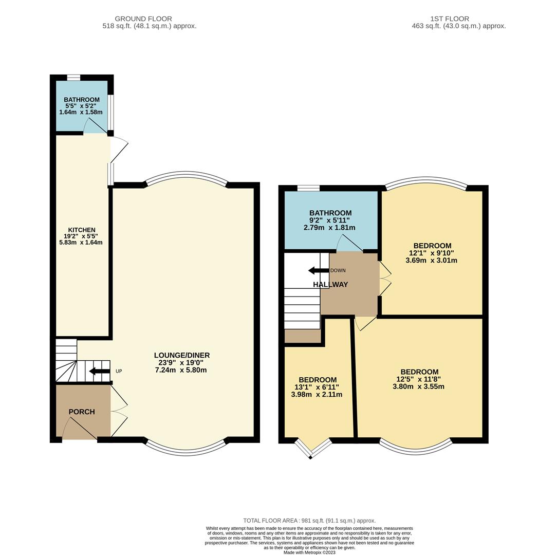 Floorplan for Holyhead Road, Chapelfields