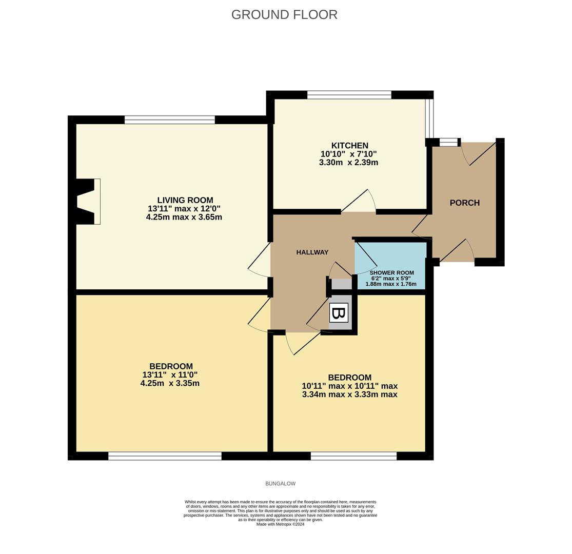 Floorplan for Seymour Close, Whitley