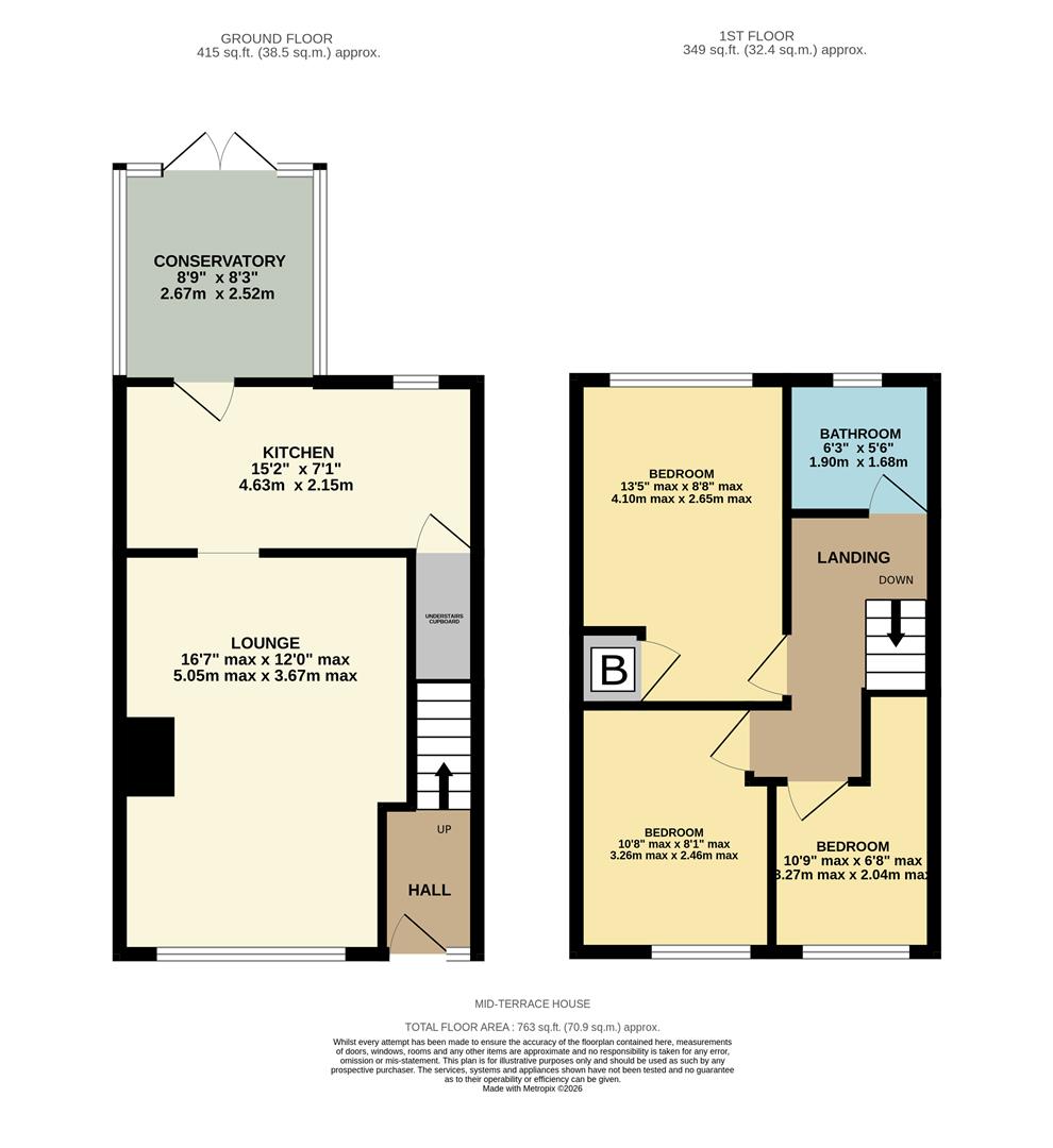 Floorplan for Handley Close, Ryton On Dunsmore