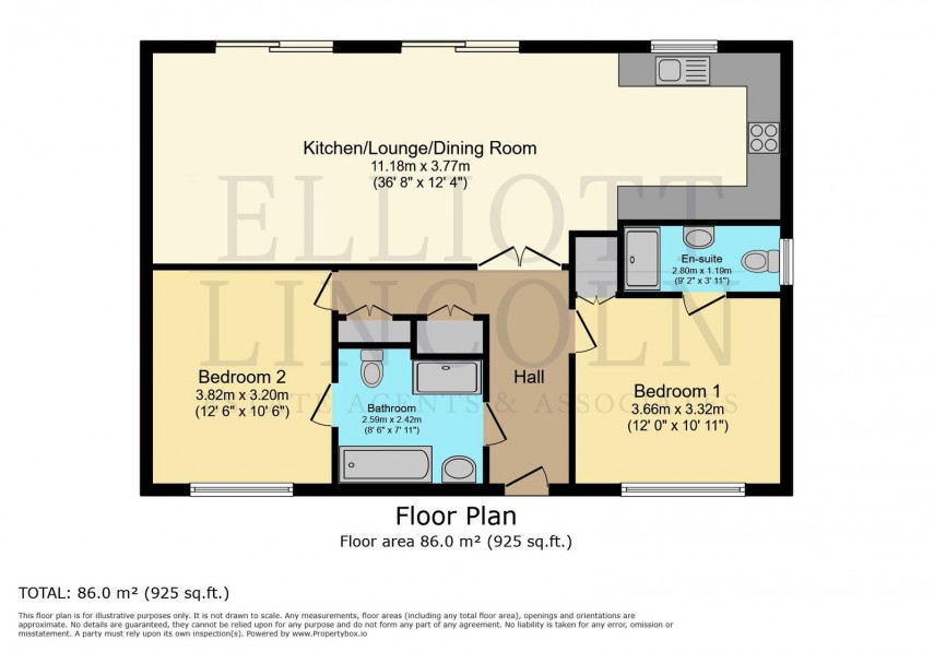 Floorplan for Deauville Avenue, Cowes.