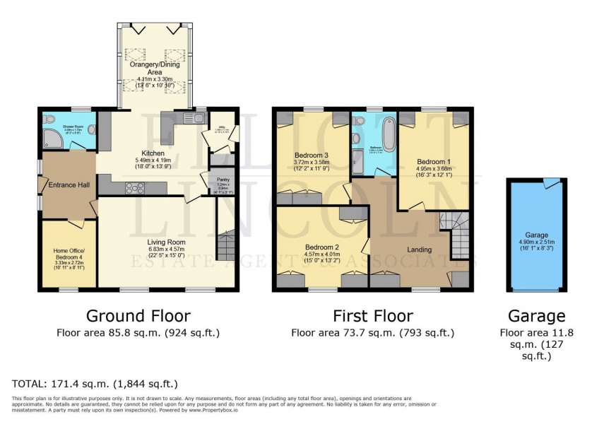 Floorplan for Bay Tree House, Winford.