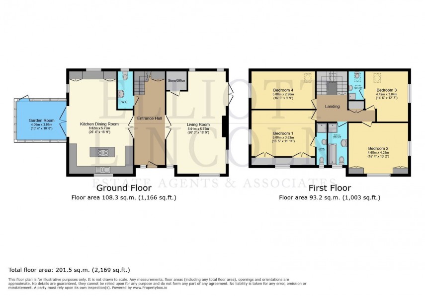 Floorplan for Woodlands, Luccombe.