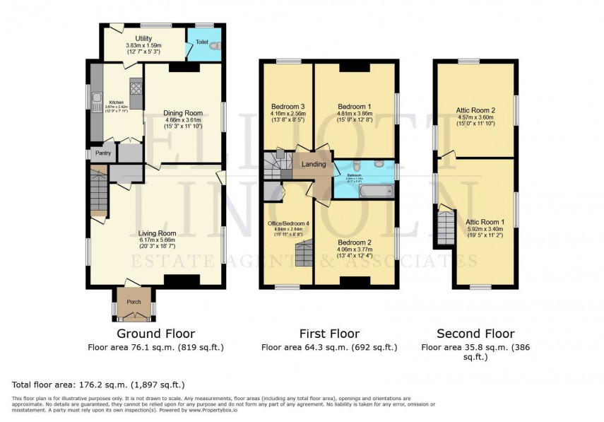 Floorplan for Great Whitcombe Cottage