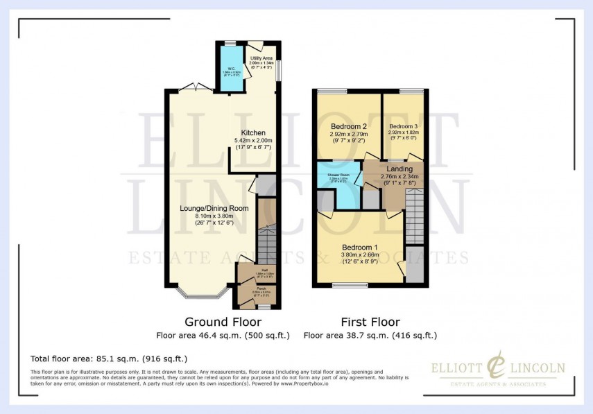Floorplan for Lincoln Way, Bembridge