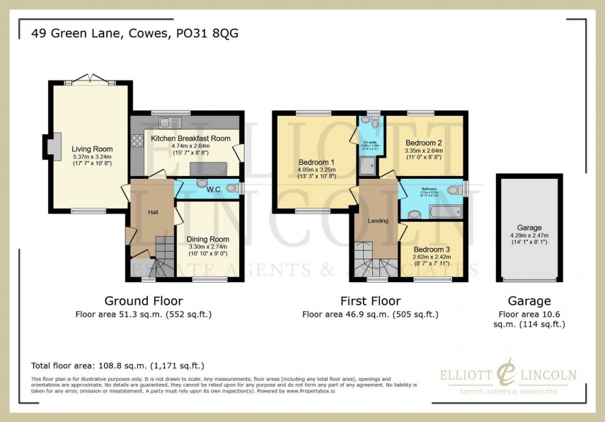 Floorplan for Green Lane, Medham Village, Cowes.