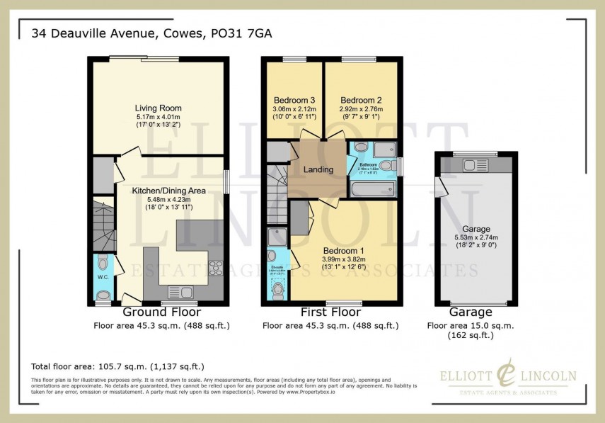 Floorplan for Deauville Avenue, Cowes.