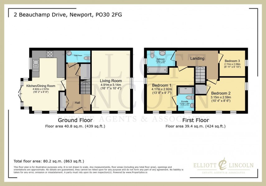 Floorplan for Beauchamp Drive, Newport.