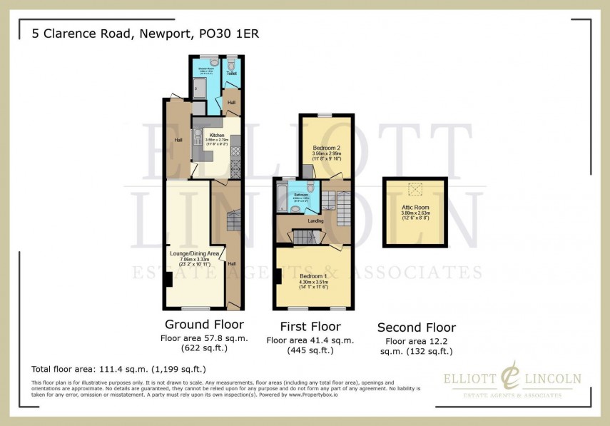 Floorplan for Clarence Road, Newport.