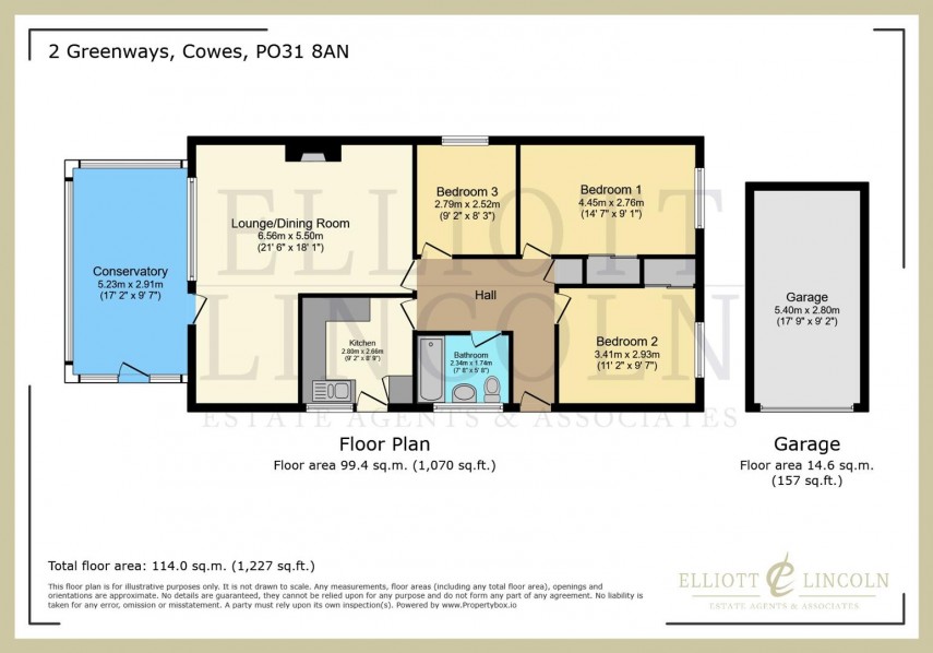 Floorplan for Greenways, Cowes