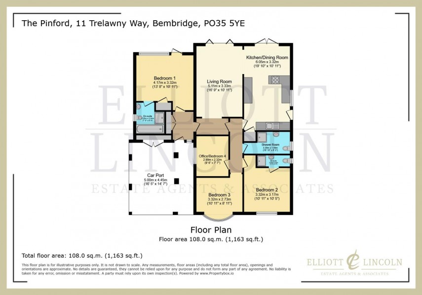 Floorplan for Trelawny Way, Bembridge