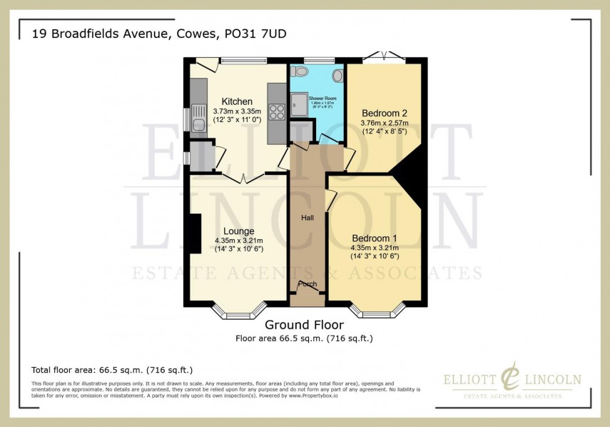 Floorplan for Broadfields Avenue, Cowes