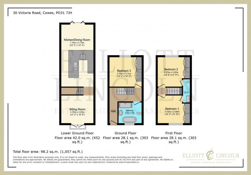 Floorplan for Victoria Road, Cowes