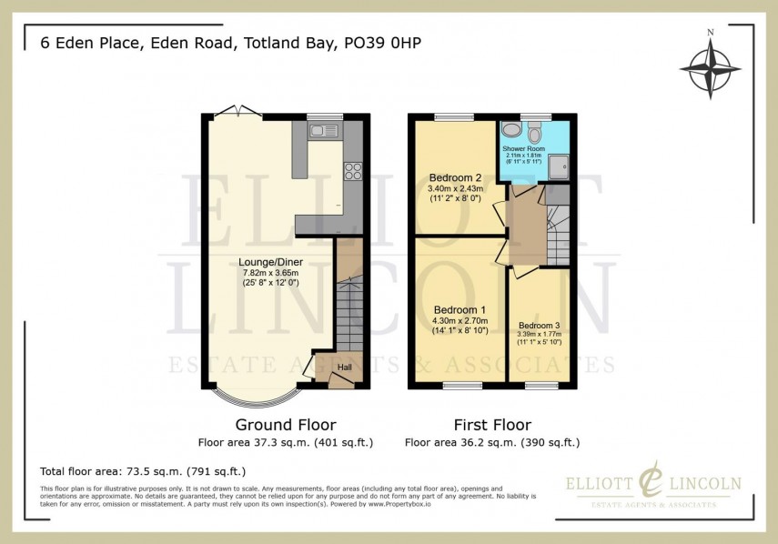 Floorplan for Eden Road, Totland Bay