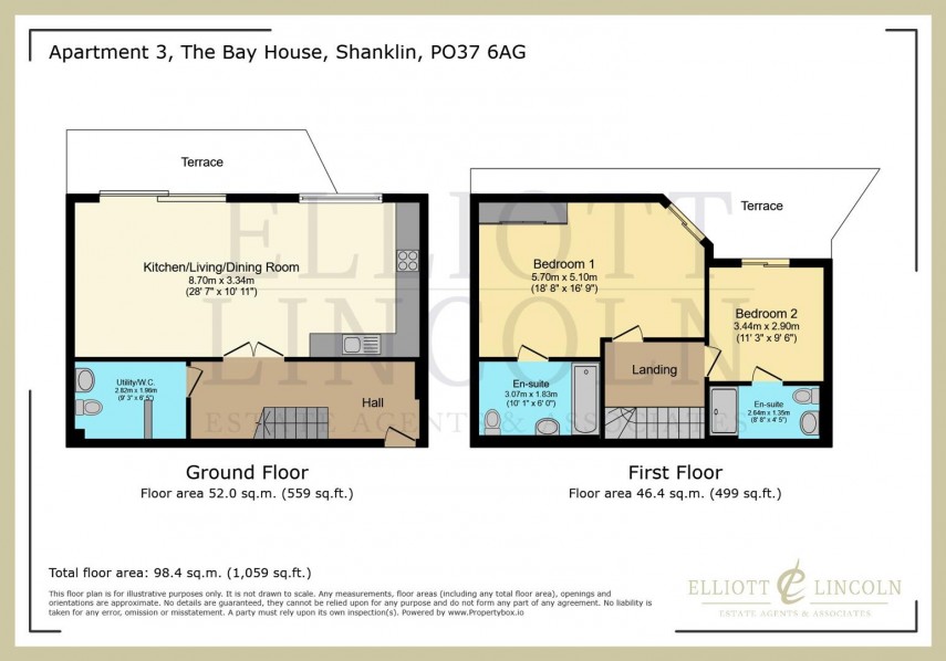 Floorplan for The Bay House, Chine Avenue, Shanklin