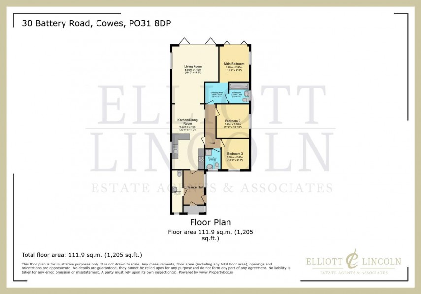 Floorplan for Battery Road, Cowes