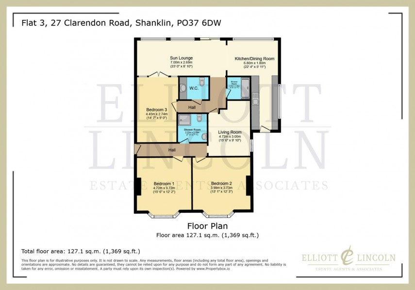 Floorplan for Clarendon Road, Shanklin