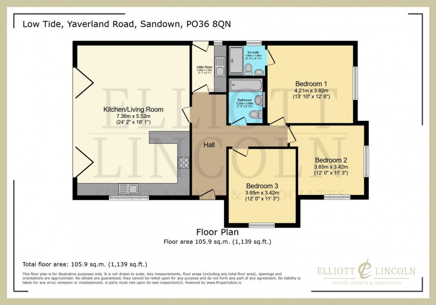 Floorplan for Low Tide, Yaverland Road, Yaverland.