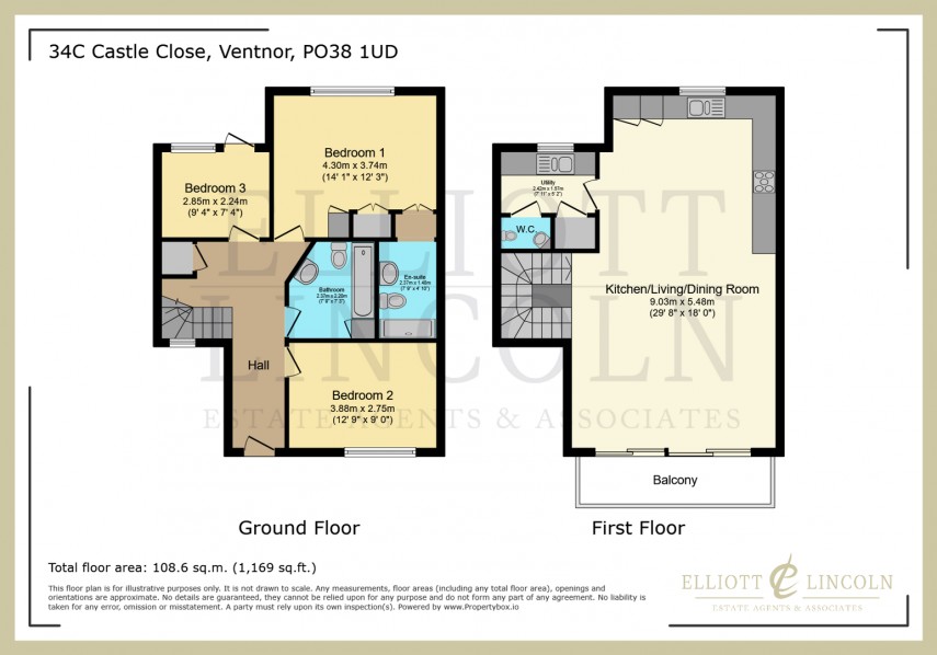 Floorplan for Castle Close, Ventnor