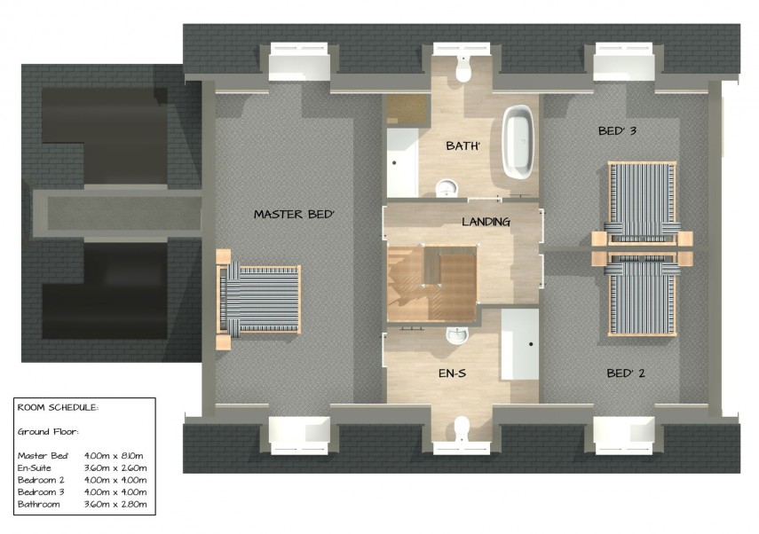 Floorplan for Plot 93. 17 Sunset Drive, Cowes, Isle of Wight.