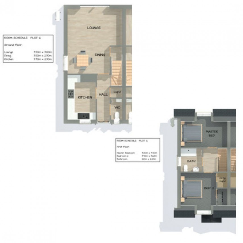 Floorplan for Plot 6, Turnstone Drive, Bembridge, Isle of Wight, PO35 5SL