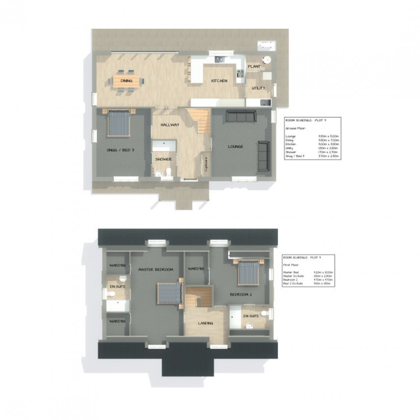 Floorplan for Plot 9, Turnstone Drive, Bembridge, Isle of Wight, PO35 5PP