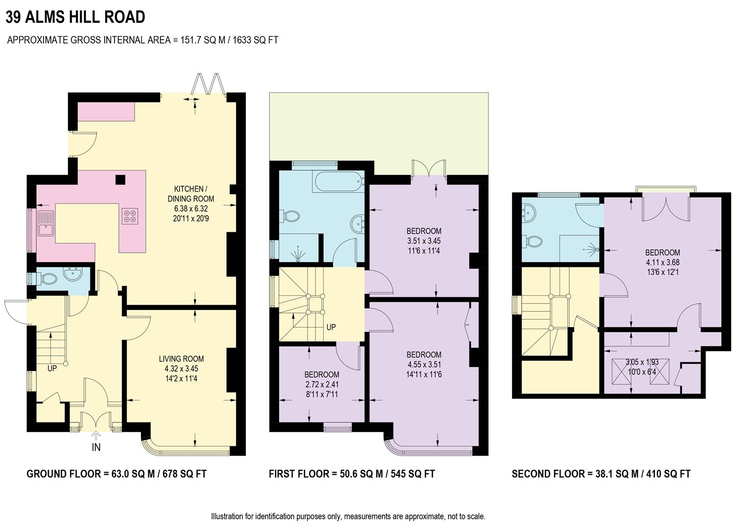 Floorplan for Alms Hill Road, Sheffield