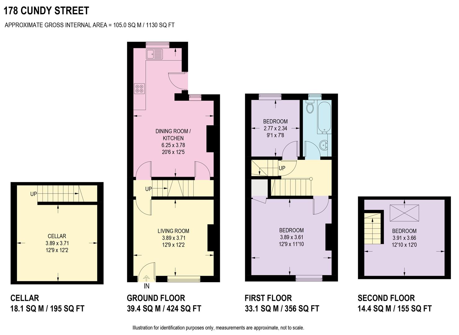 Floorplan for Cundy Street, Walkley, Sheffield