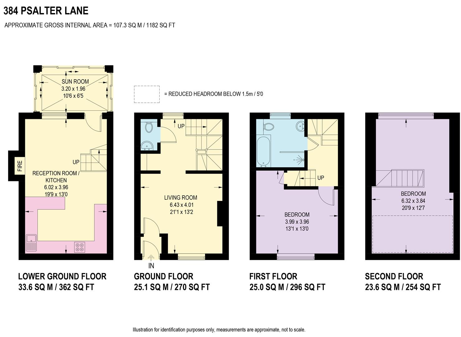 Floorplan for Psalter Lane, Sheffield