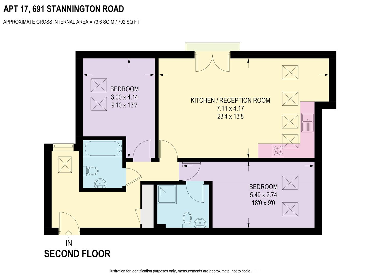 Floorplan for Eden, 691 Stannington Road, Sheffield