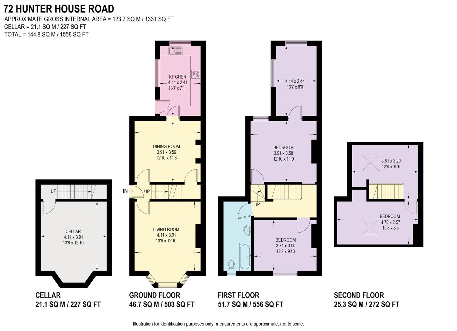 Floorplan for Hunter House Road, Hunters Bar, Sheffield