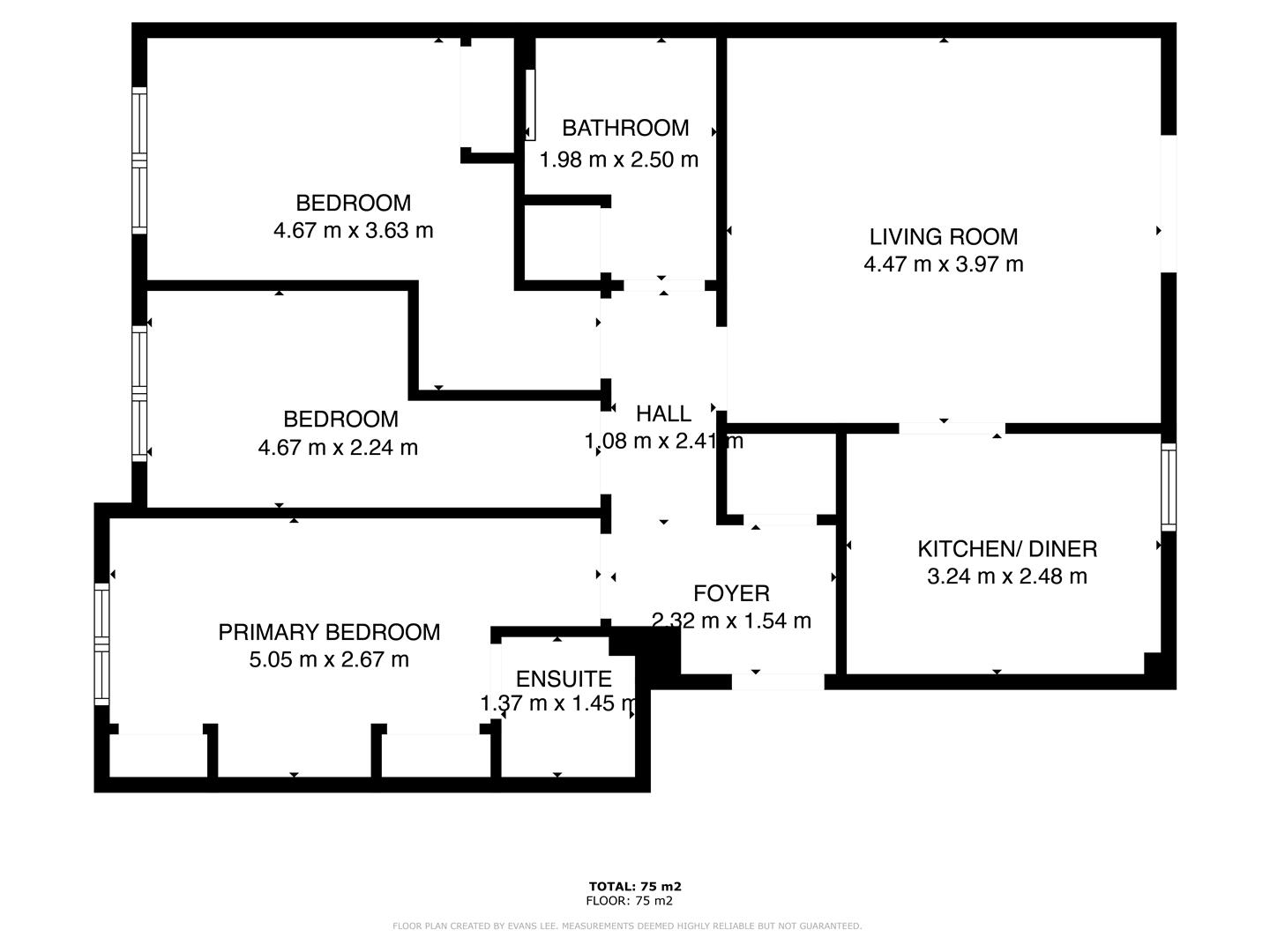 Floorplan for St. Francis Close, Sheffield