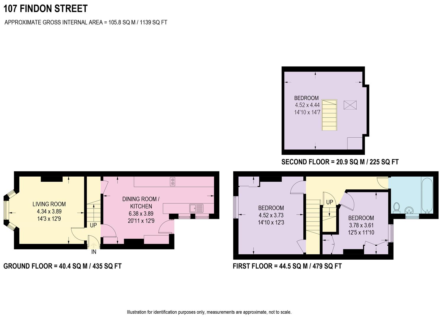 Floorplan for Findon Street, Sheffield