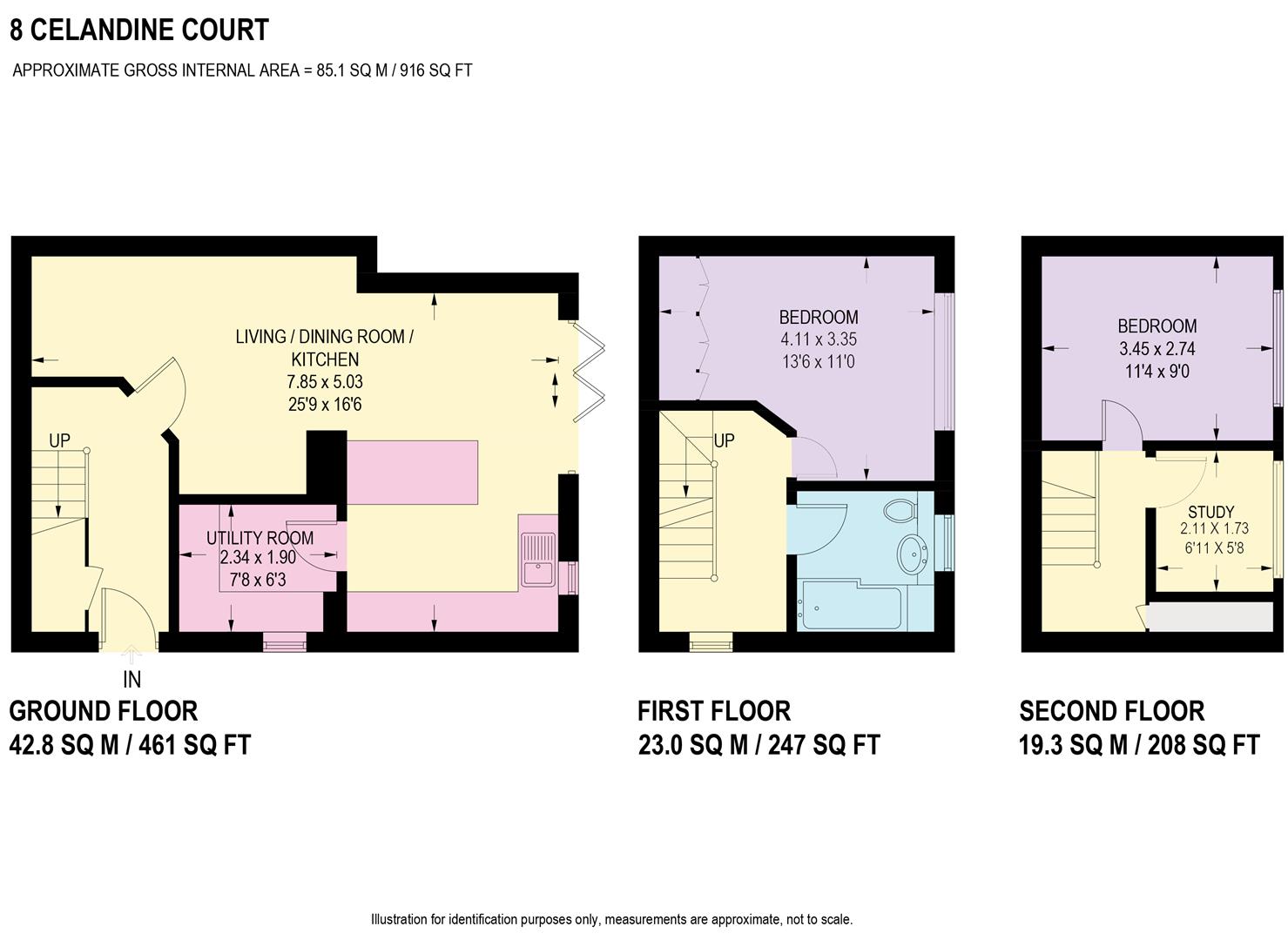 Floorplan for Celandine Court, Bradway, Sheffield