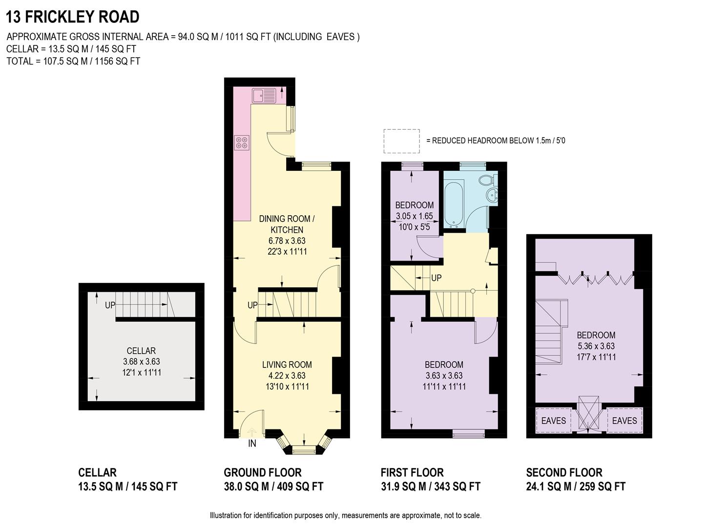 Floorplan for Frickley Road, Hangingwater, Sheffield