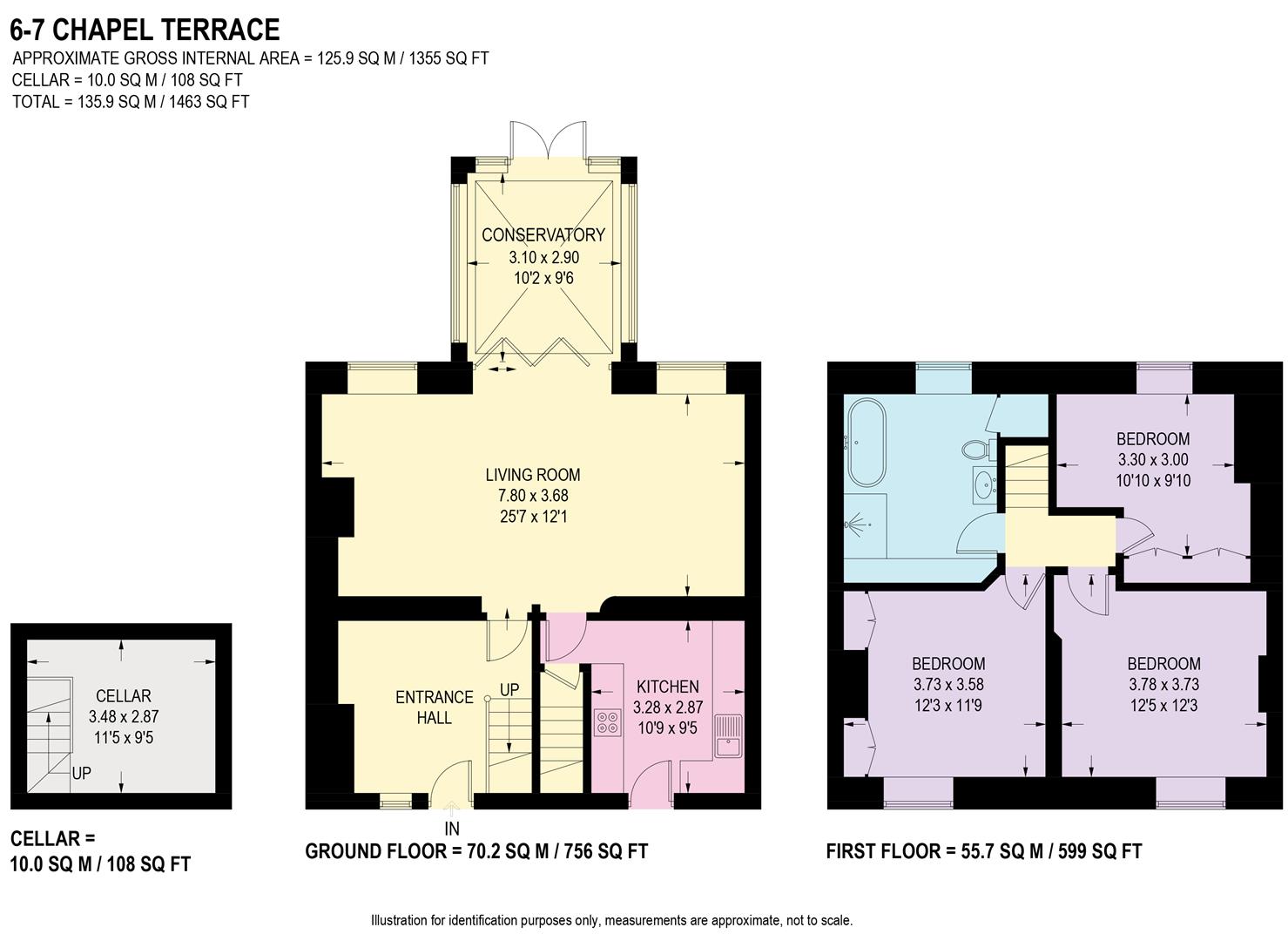 Floorplan for Chapel Terrace, Sheffield