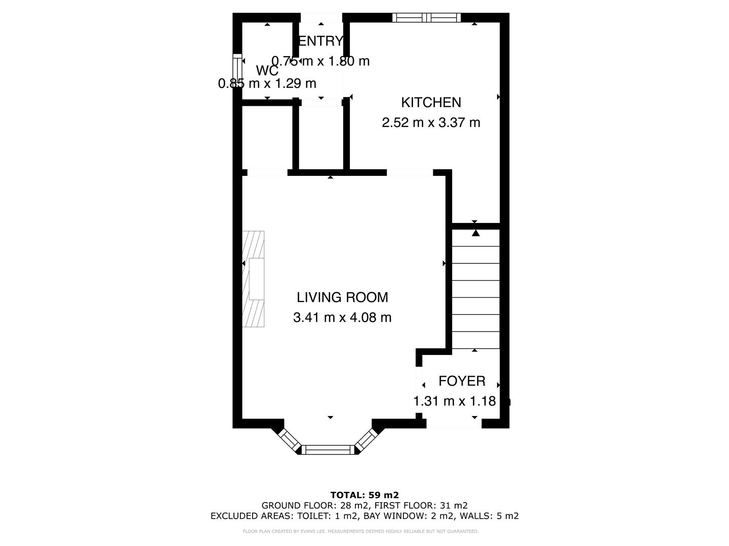 Floorplan for Mauncer Crescent, Sheffield