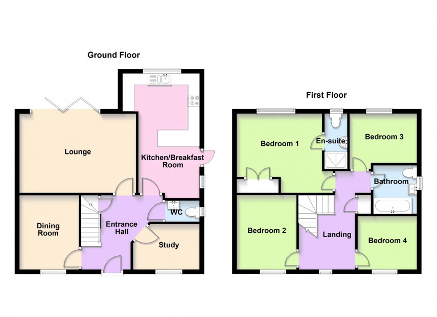 Floorplan for Gainsborough Close, Grange Farm, MK8
