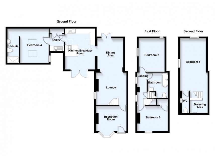 Floorplan for Wood Street, New Bradwell, MK13
