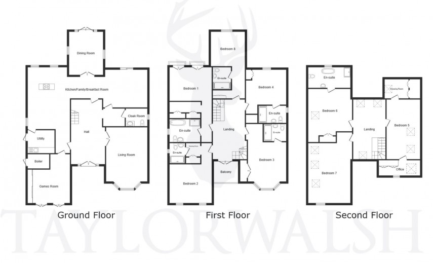 Floorplan for Ashford Crescent, Grange Farm, MK8