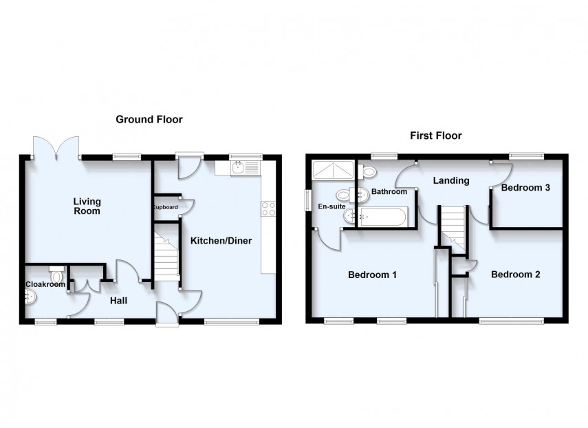 Floorplan for Askerton Crescent, Kingsmead, MK4