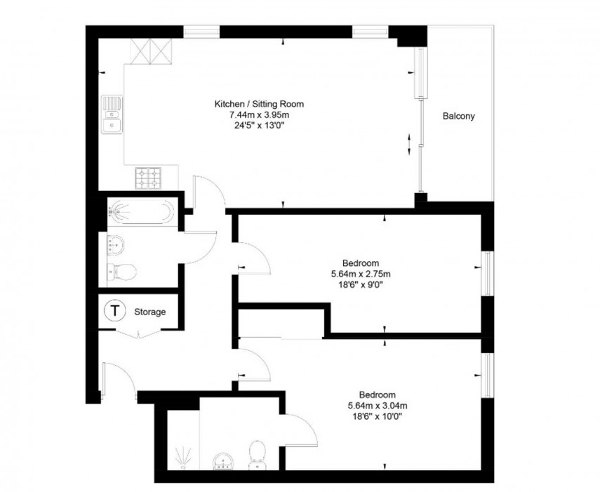 Floorplan for Canal Street, Campbell Park, MK9